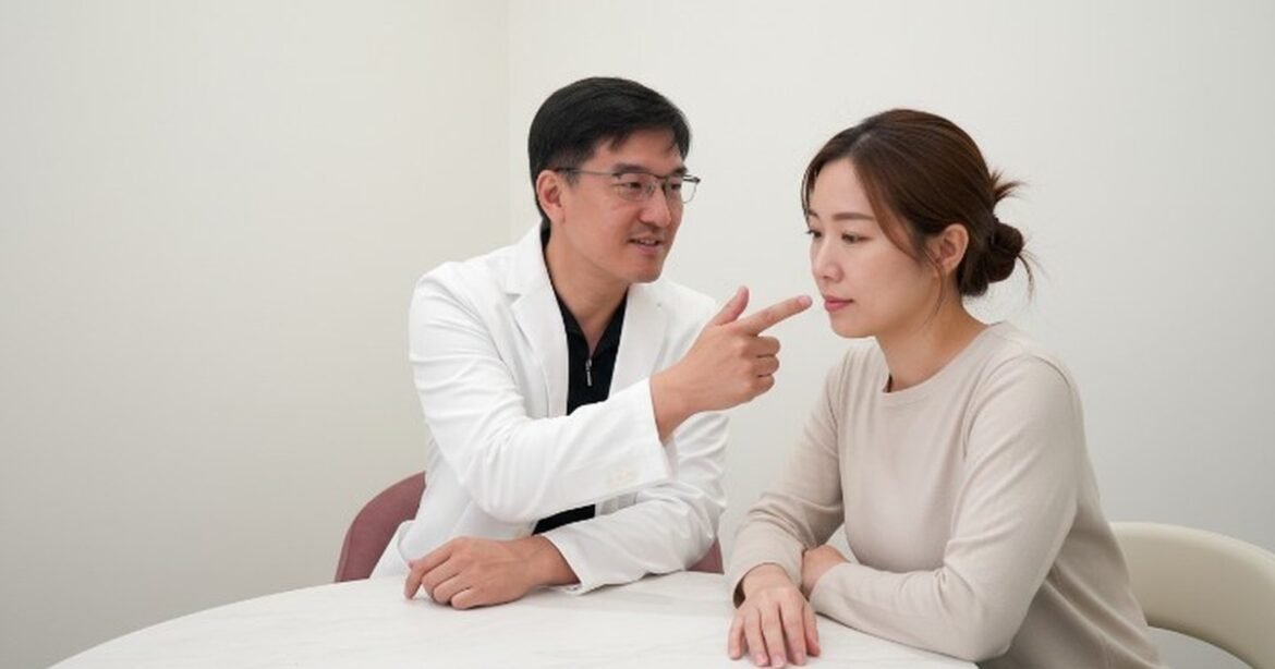 專家解說電波拉提療程的過程，強調選擇的關鍵性與效果。
